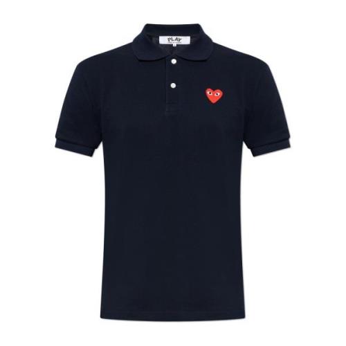 Polo shirt med logo patch