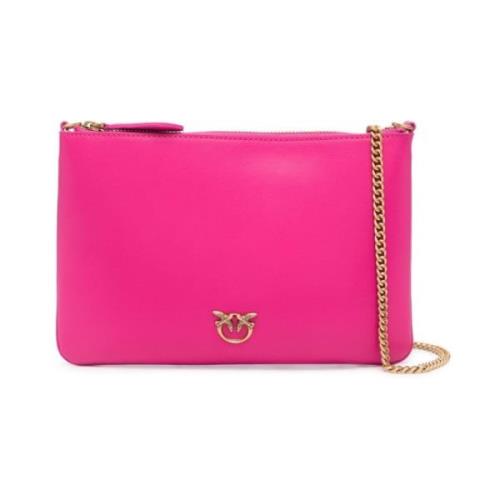 Fuchsia Love Birds Crossbody Taske