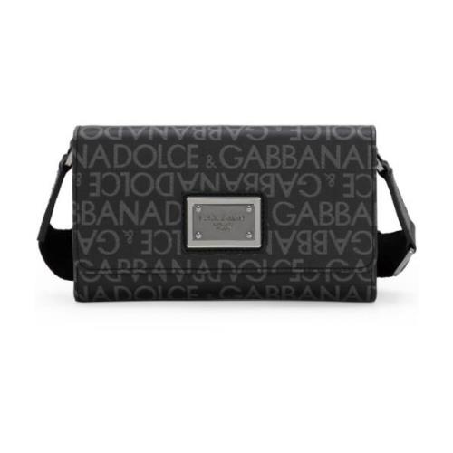 Logo Crossbody Taske i Sort