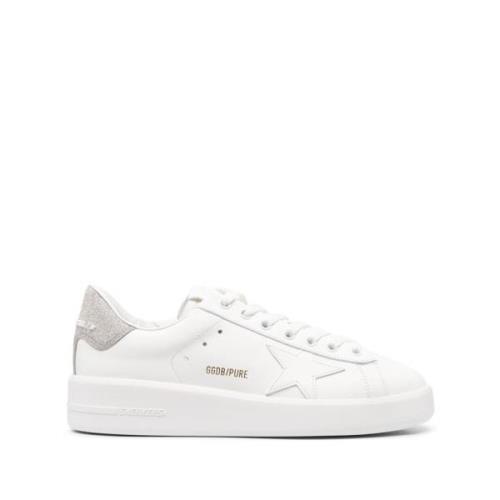 Hvide Læder Sneakers Stjerne Patch