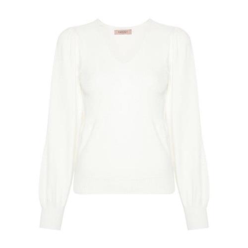 Perforeret V-hals Sweaters