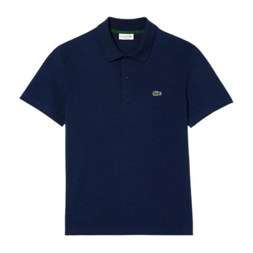 Klassisk Polo Skjorte Navy Bomuld Polyester