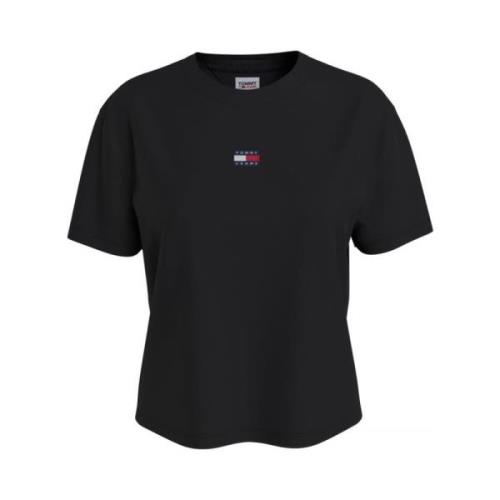 Sort Bomuld Logo T-shirt