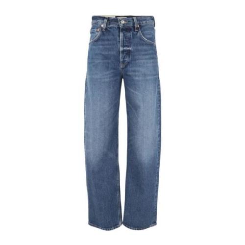 Vintage-inspireret Baggy Cuffed Crop Jeans