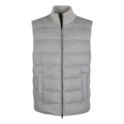 Lys Grå Cashmere/Silke Gilet