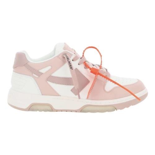 Hvid Nude Bicolor Læder Sneaker