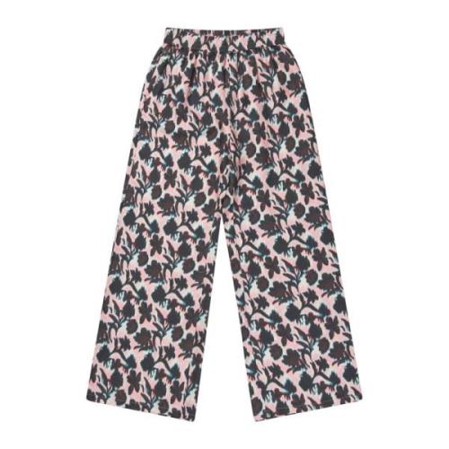 Elegant Silke Rose Print Bukser