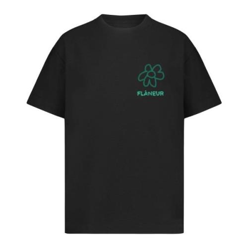 Blomster Doodle T-shirt Sort