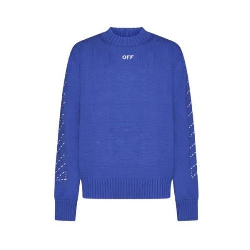 Blå Strik Crew Sweater