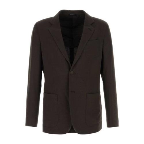 Elegant Brun Uld Blazer