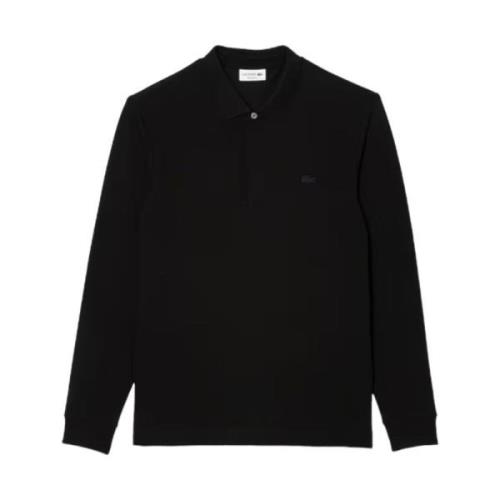 Elegant Langærmet Polo Shirt Sort