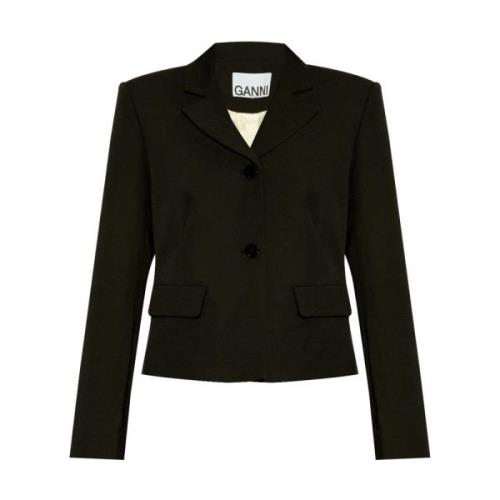 Sort Knappet Blazer