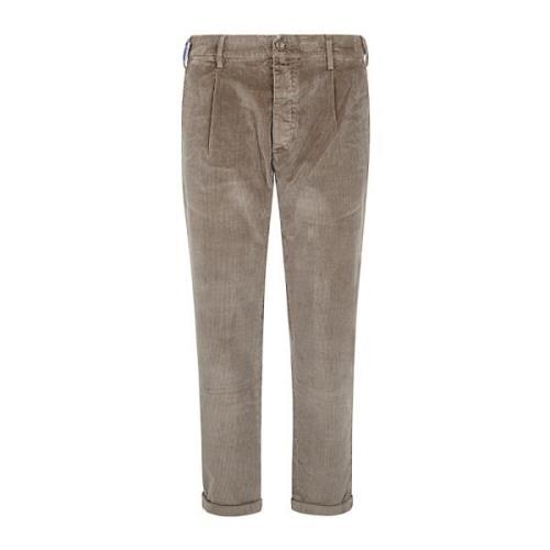 Slim Crop Henry Pant i Elephant Grey