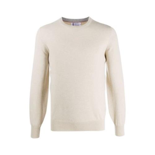 Beige Cashmere Rund Hals Sweatshirt