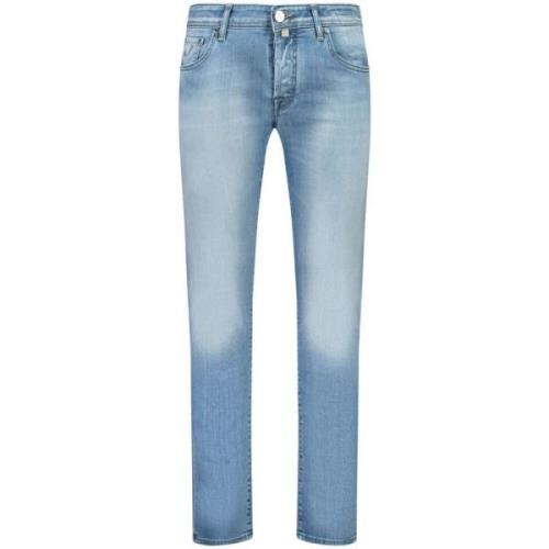 Slim Fit Denim Bard Lys Blå