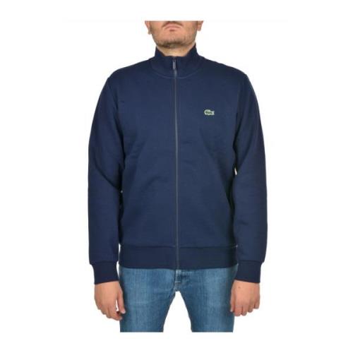 Blå Krokodille Logo Zip Sweater