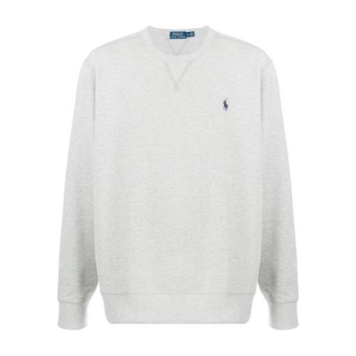 Grå Logo Broderet Sweater