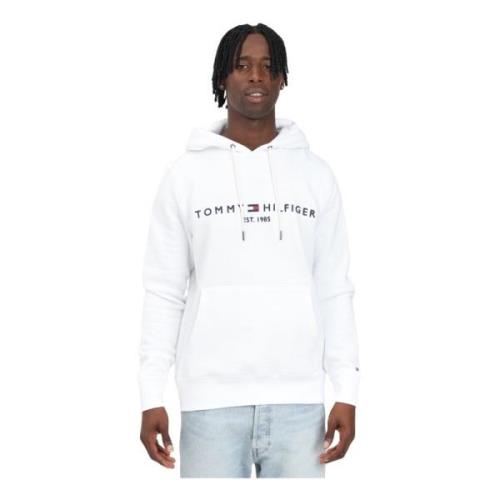 Hvid Flex Logo Hoodie Casual Sweater