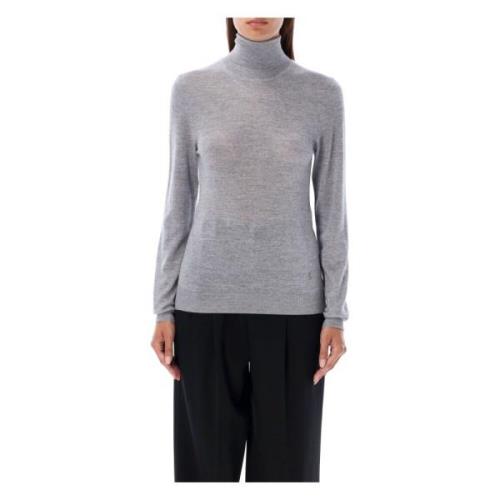 Grå Strik Højhalset Sweater AW24