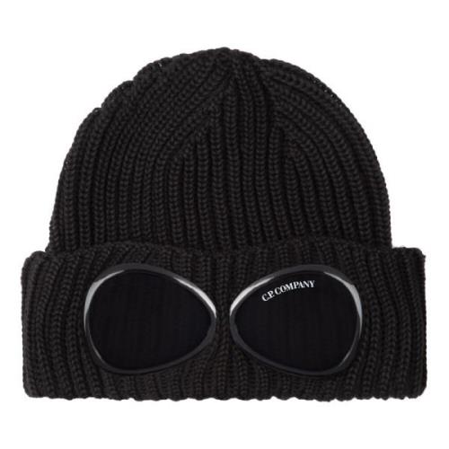 Sort Uld Goggle Beanie Hat