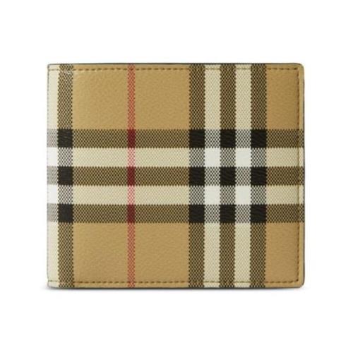 Vintage Check Læder Bi-Fold Pung