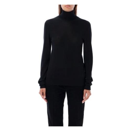 Sort Strik AW24 Højhalset Sweater