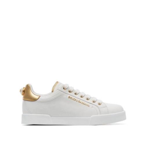 Hvide Læder Portofino Sneakers