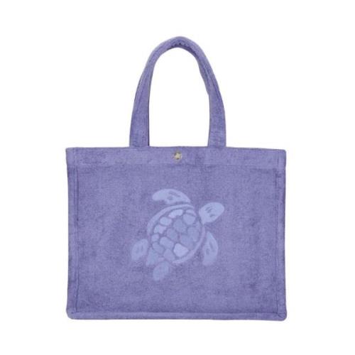 Terry Beach Bag with Turtle Detail