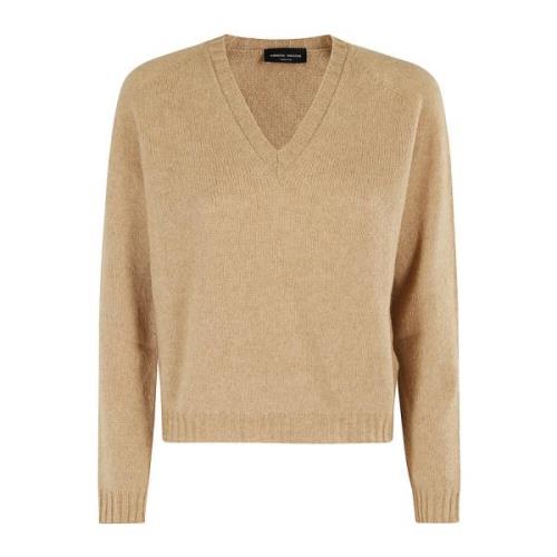 V-hals Sweater i Uldblanding