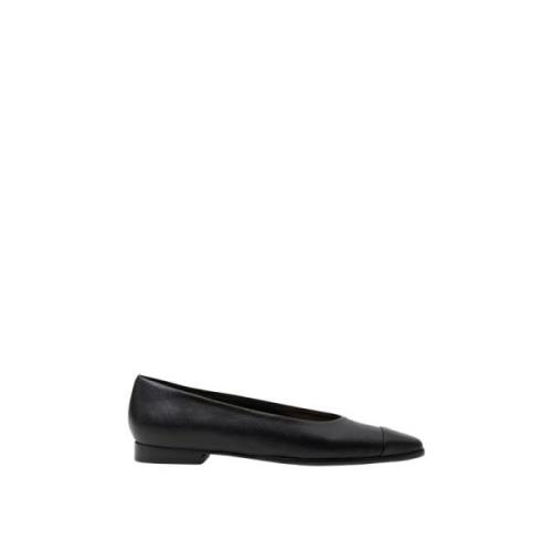 Sort Nappa Ballet Flats