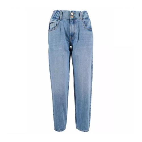 Ruined Detail High-Waisted Jeans