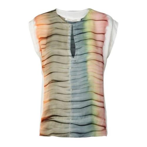 Tie-Dye Rosalyn Top Hvid