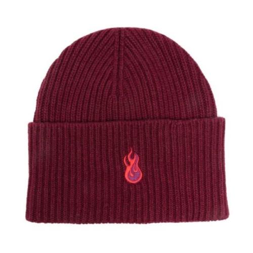 Flame Broderet Strik Hat