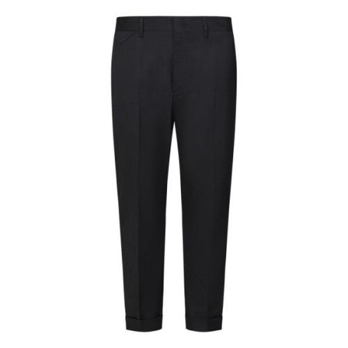 Slim Fit Cropped Trousers in Grey