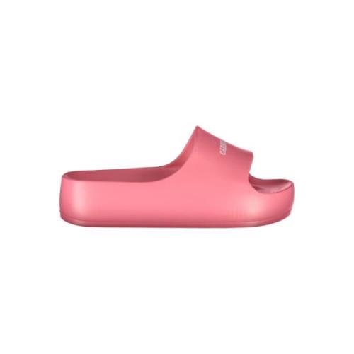 Rosa Polyethylen Sandaler med 5 cm Plateau