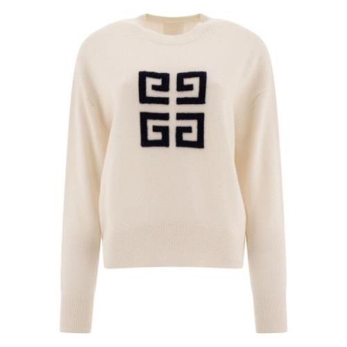 Hvid Sweater med 4G Emblem