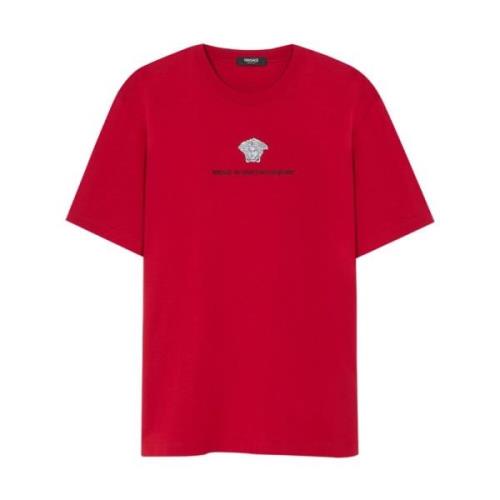 Rød Medusa Head Motif T-shirt