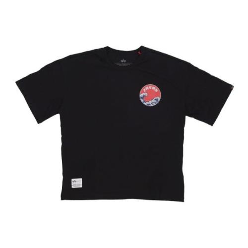 Japansk Wave Warrior Tee Sort T-shirt