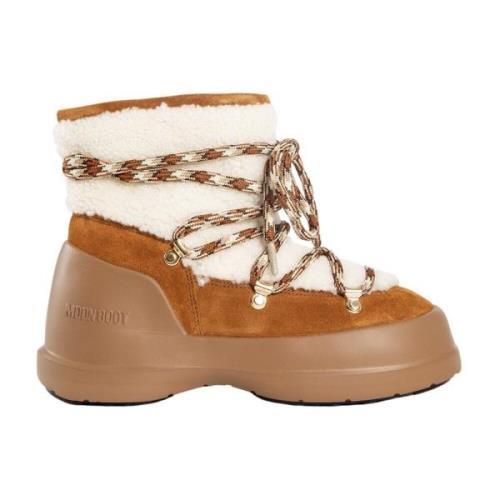 Shearling Lace-Up Boot Multicolor Whisky