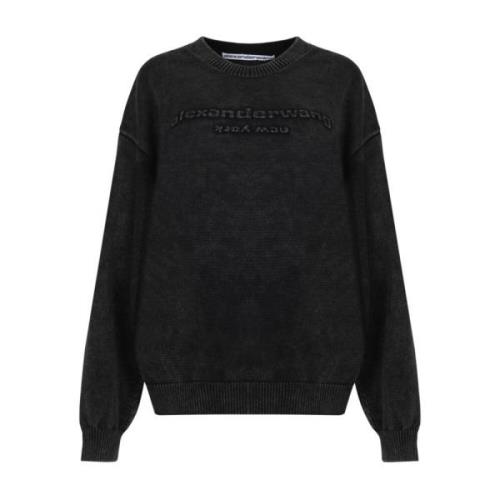 Sort Logo Præget Jumper Sweaters