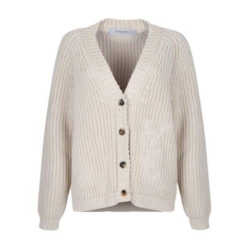 Pergament Cardigan Sweater med Dobbelt Stjerne