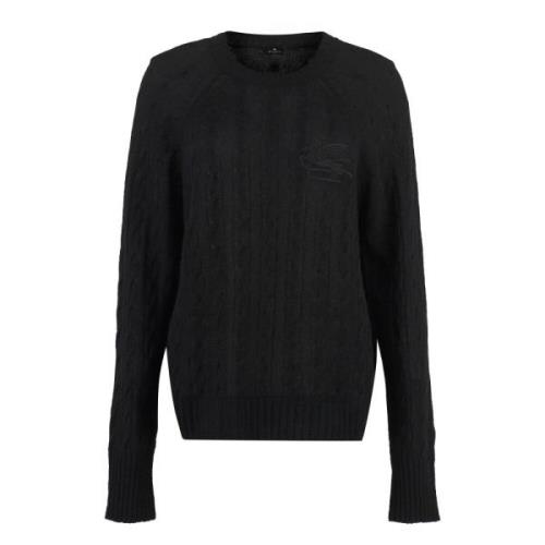 Cashmere Cablestrik Crewneck Sweater