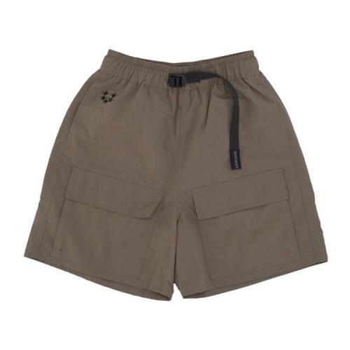 Mud Brown Cargo Shorts Elastisk Lukning