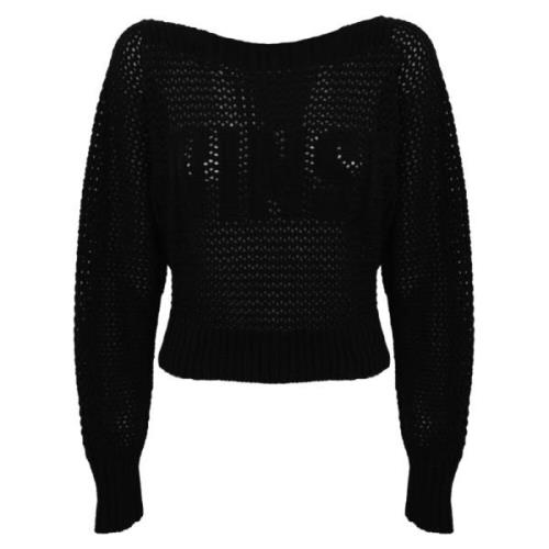 Sort Uld Bådhals Sweater