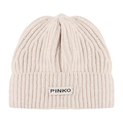 Beige Uld Beanie Hat