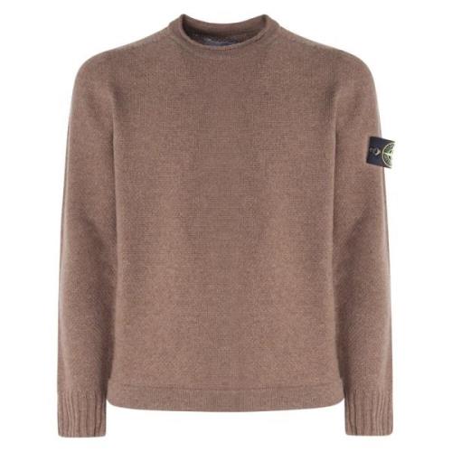 Nød Sweater med Rund Krave