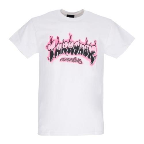 Hvid Herre Airbrush Tee T-Shirt