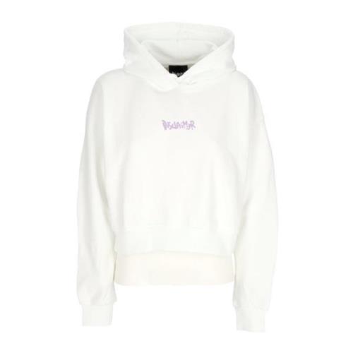 Cropped Hoodie med Stor Logo