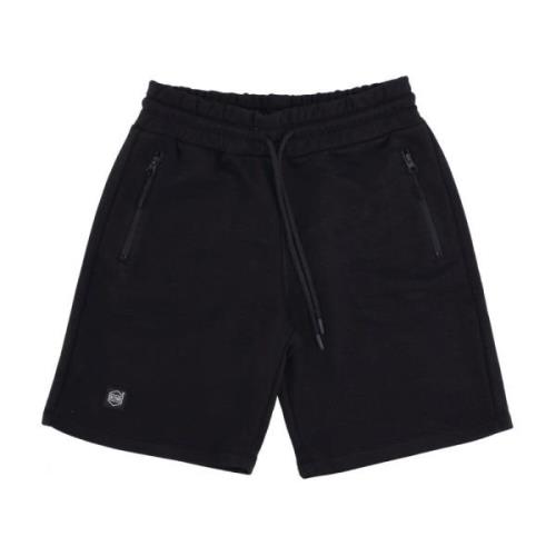 Sorte Sweatpant Shorts med Bogstaver