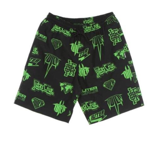 Sort Horn Allover Boardshort Badedragt